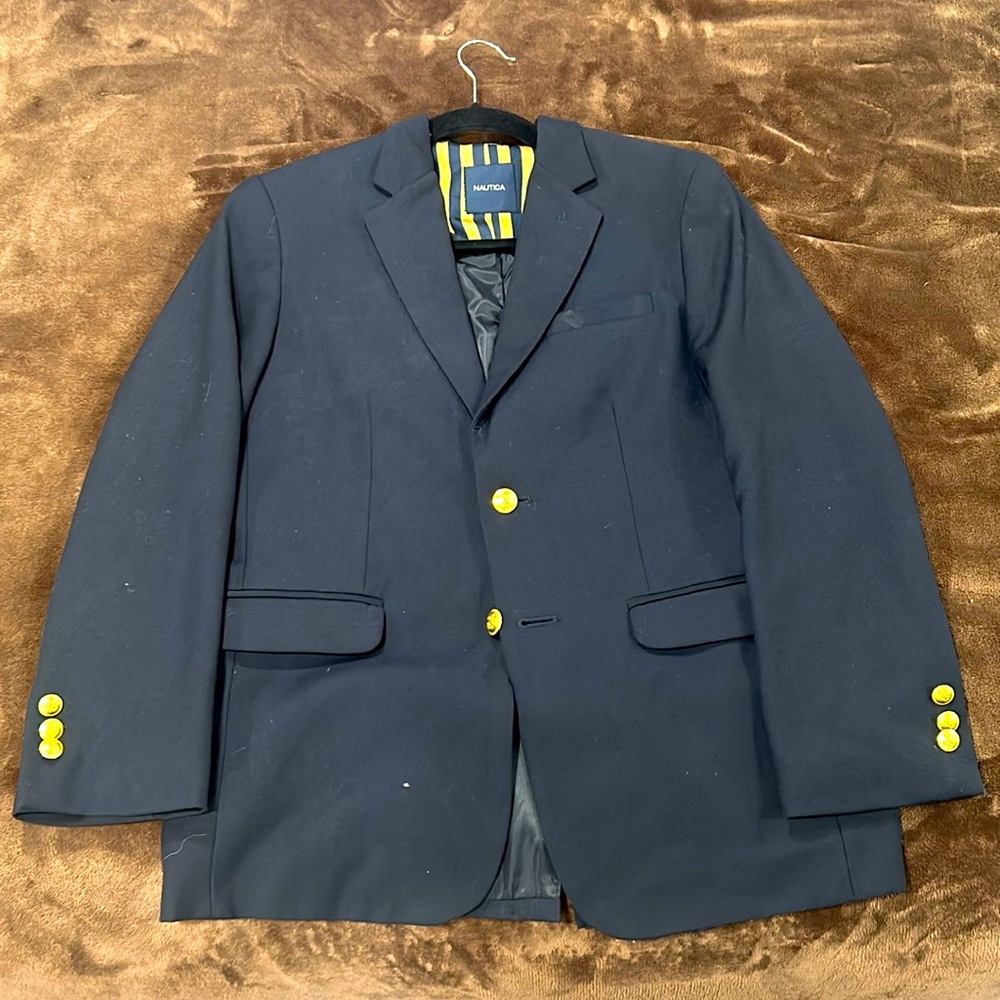 Nautica dark dark blue youth jacket.  Size 16R